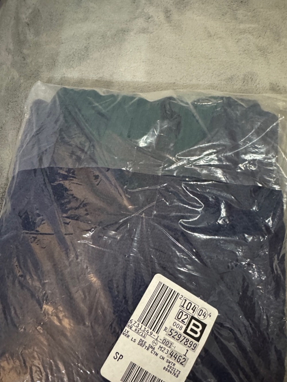 NWT Lands' End Navy Drifter Cable Knit Crewneck Sweater Plus Size - Picture 6 of 7